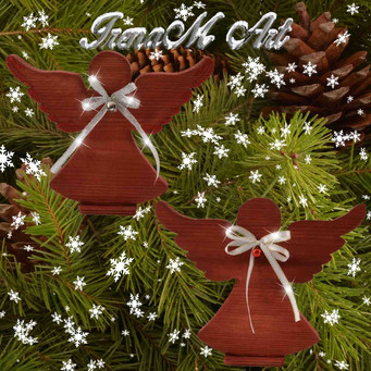 Ръчно изработени изделия от дърво Коледа и Нова година  Ръчно изработени изделия от дърво Сувенир  Ангел в цвят махагон